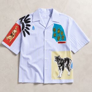 Travis Kelce Stripe Hawaiian Shirt 1