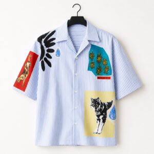 Travis Kelce Stripe Hawaiian Shirt 3