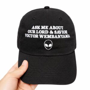 Ask Me About Our Lord Savior Victor Wembanyama Hat 1