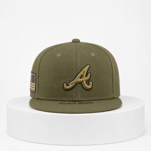 2026 Braves Military Olive Green Hat 3