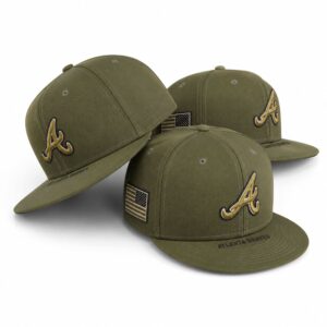 2026 Braves Military Olive Green Hat 1