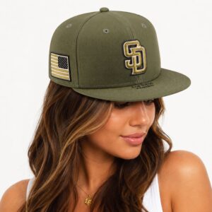 Armed Forces Day 2026 Padres Military Green Hat 2