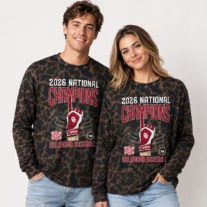 2026 OU Baseball National Champions Camo Shirt 2
