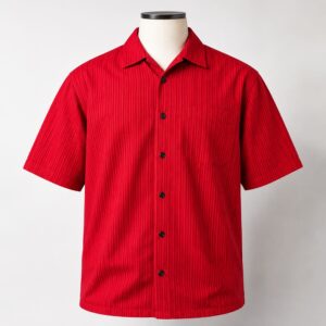 Patrick Mahomes Red Pinstripe Button Shirt 3