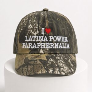 I Love Latina Power Paraphernalia Camo Hat 4