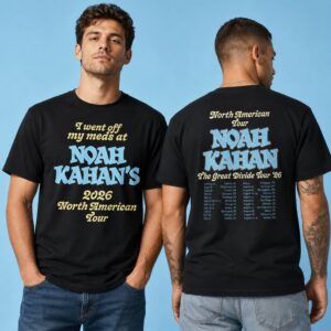 Noah Kahan 2026 I Went Off My Meds At The Great Divide Tour Shirt