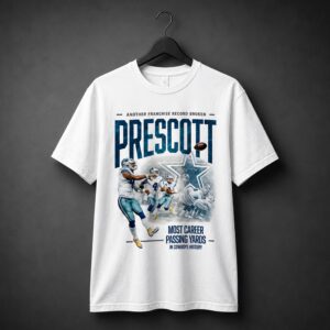 Dak Prescott Most Career Passing Yards Birthday Shirt 2026 Front