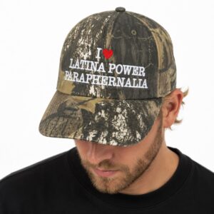 I Love Latina Power Paraphernalia Camo Hat 2