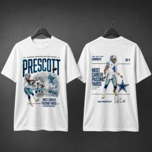 Dak Prescott Most Career Passing Yards Birthday Shirt 2026 1