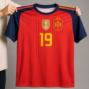 2026 FIFA World Cup Lamine Yamal Spain 2 Stars Jersey 1