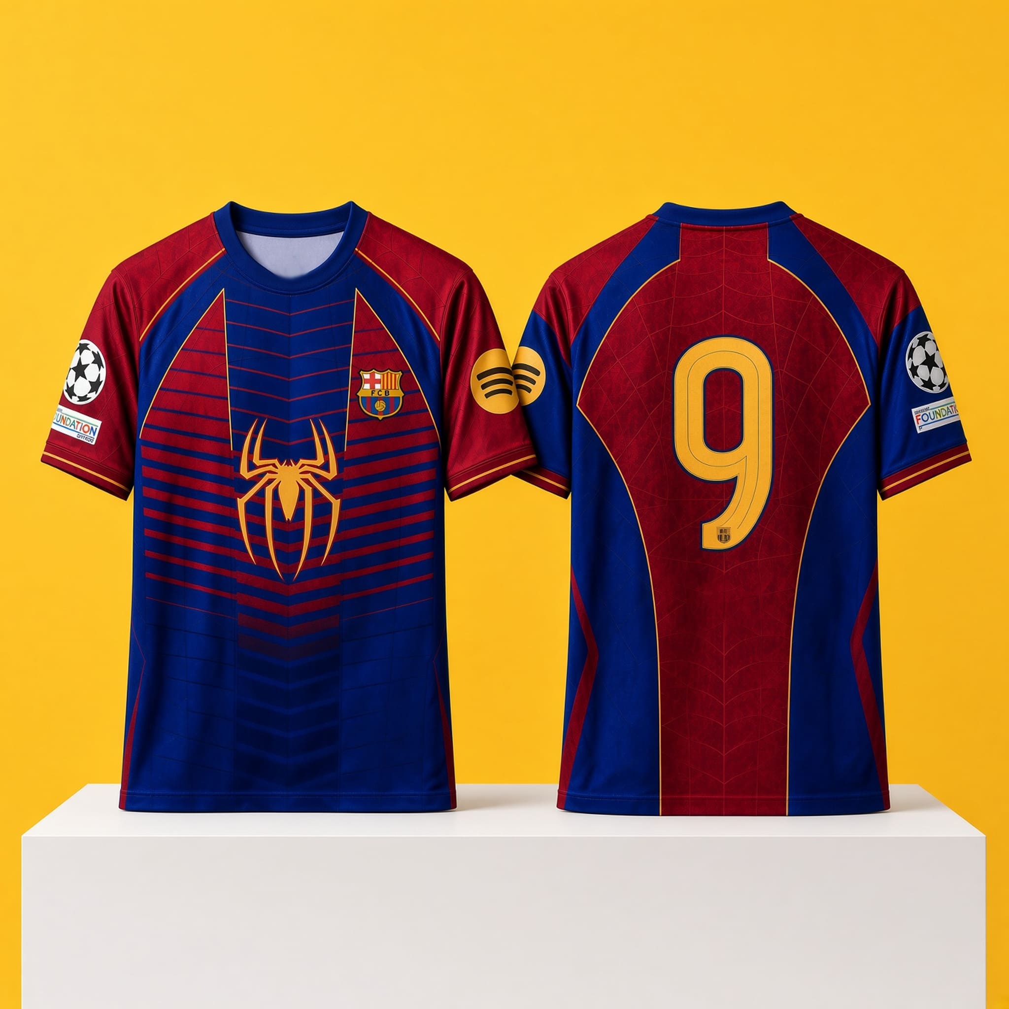2026 Barcelona Spiderman Football Jersey 1 2026 Barcelona Spiderman Football Jersey 1