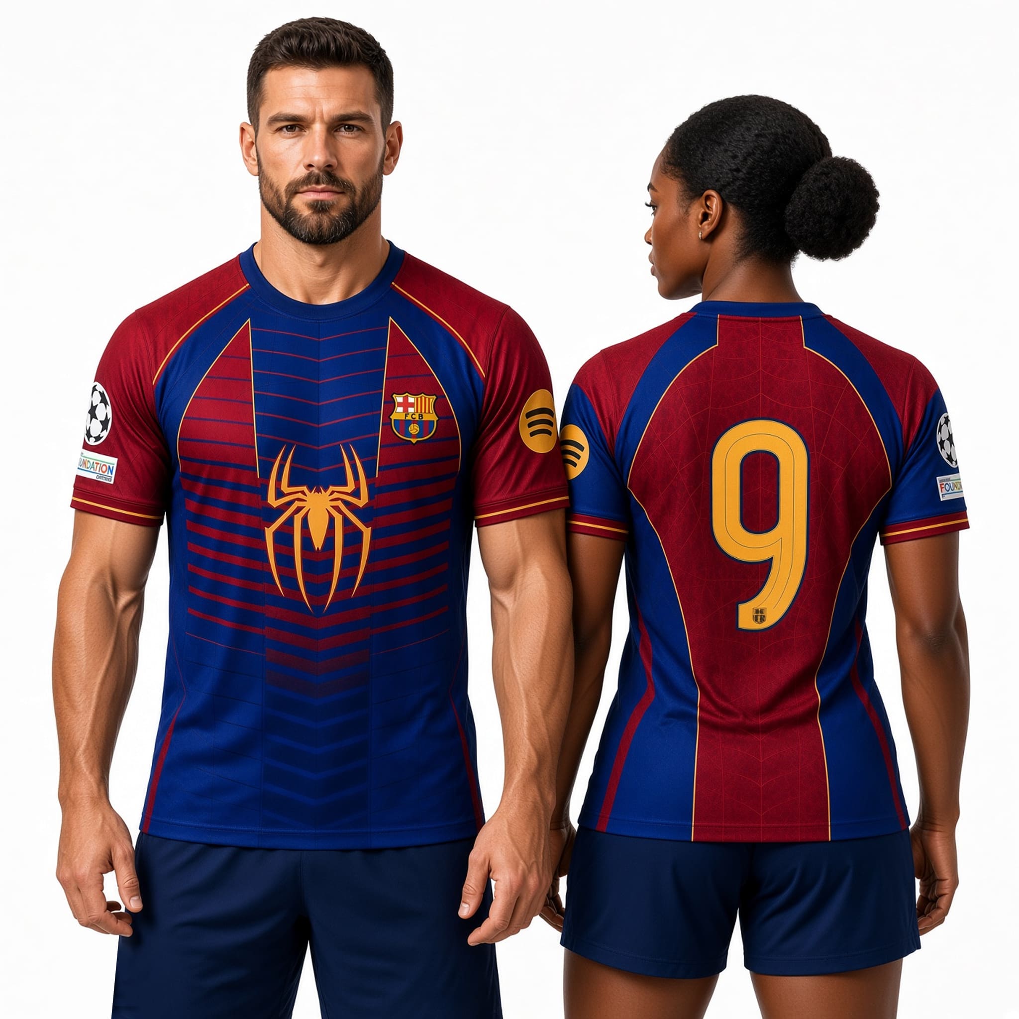 2026 Barcelona Spiderman Football Jersey 2 2026 Barcelona Spiderman Football Jersey 2