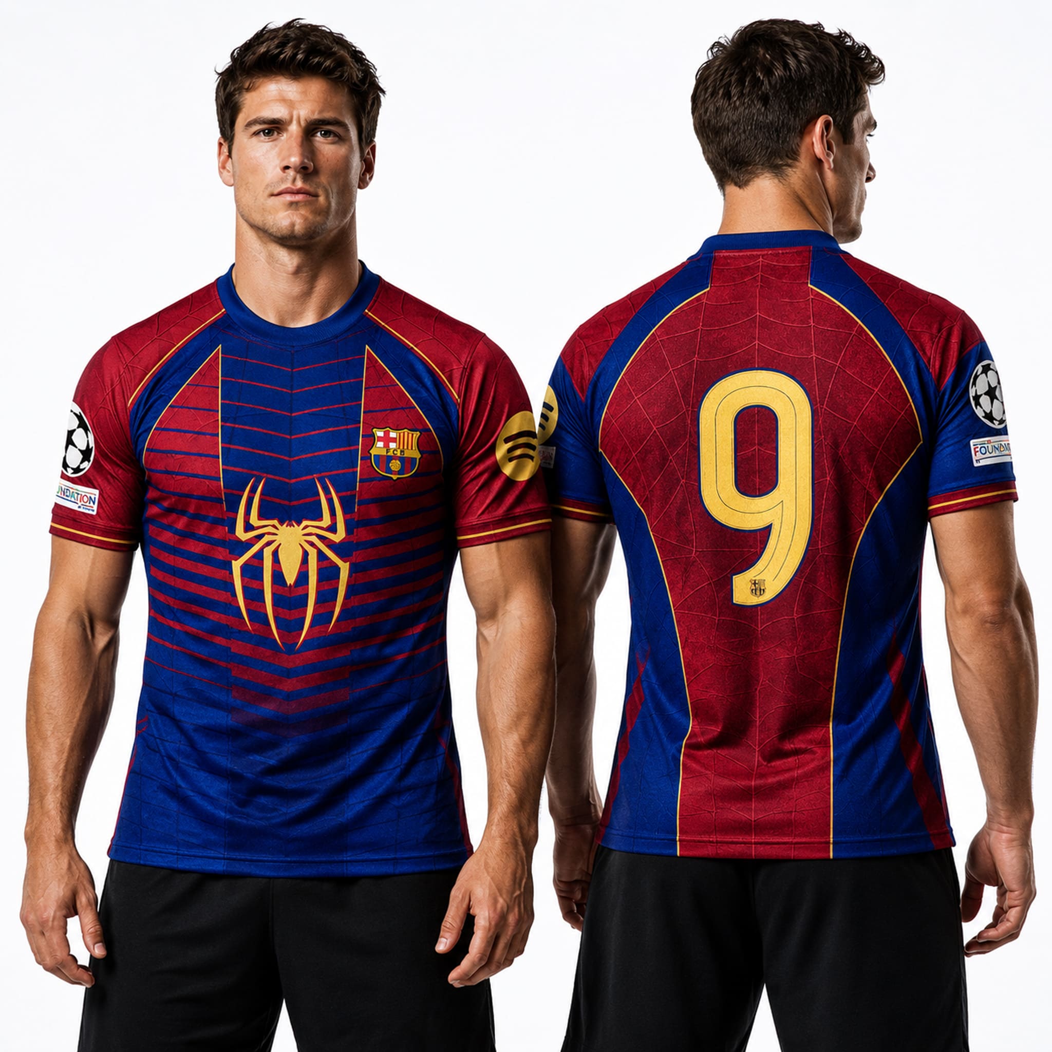 2026 Barcelona Spiderman Football Jersey 4 2026 Barcelona Spiderman Football Jersey 4