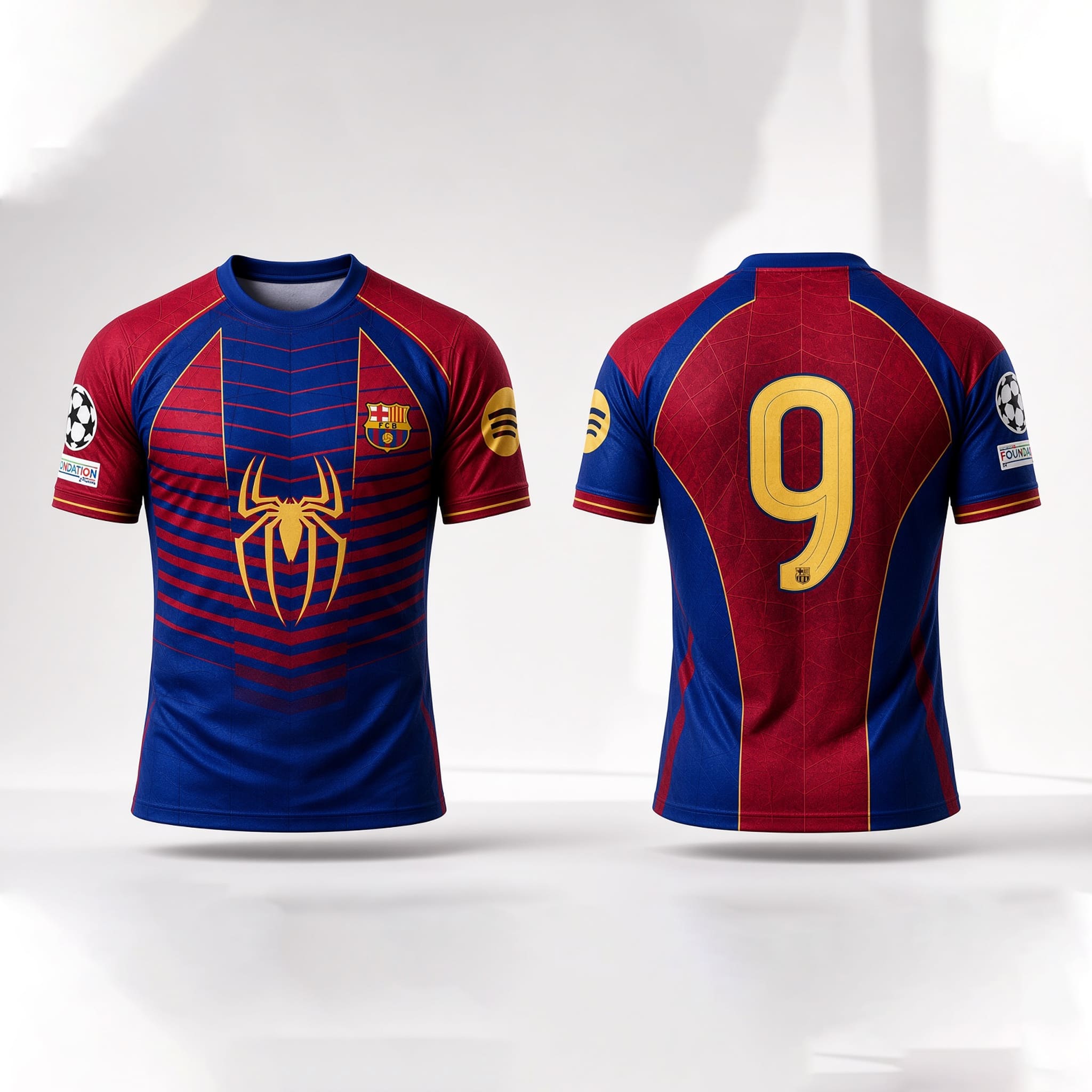 2026 Barcelona Spiderman Football Jersey 4 2026 Barcelona Spiderman Football Jersey