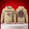 2026 Texas AM Salute To Service Camo Hoodie 1