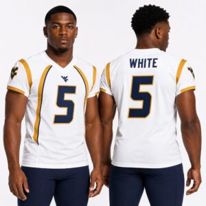 West Virginia Pat White 5 Throwback Jersey 2