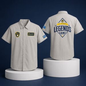 2026 Brewers American Family Field 25th Anniversary Button Shirt Giveaway 1