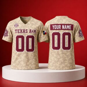 Texas A&M Football 2026 Camo Jersey 3 Texas AM Football 2026 Camo Jersey
