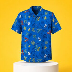 ST Louis Blues Cardinal Night Hawaiian Shirt 2026 1