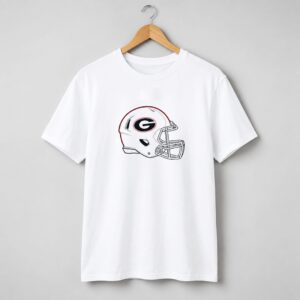 2026 Georgia Bulldogs Helmet Whiteout T Shirt 1