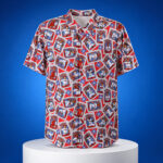 Rangers Team 1996 Baseball Card Button Shirt