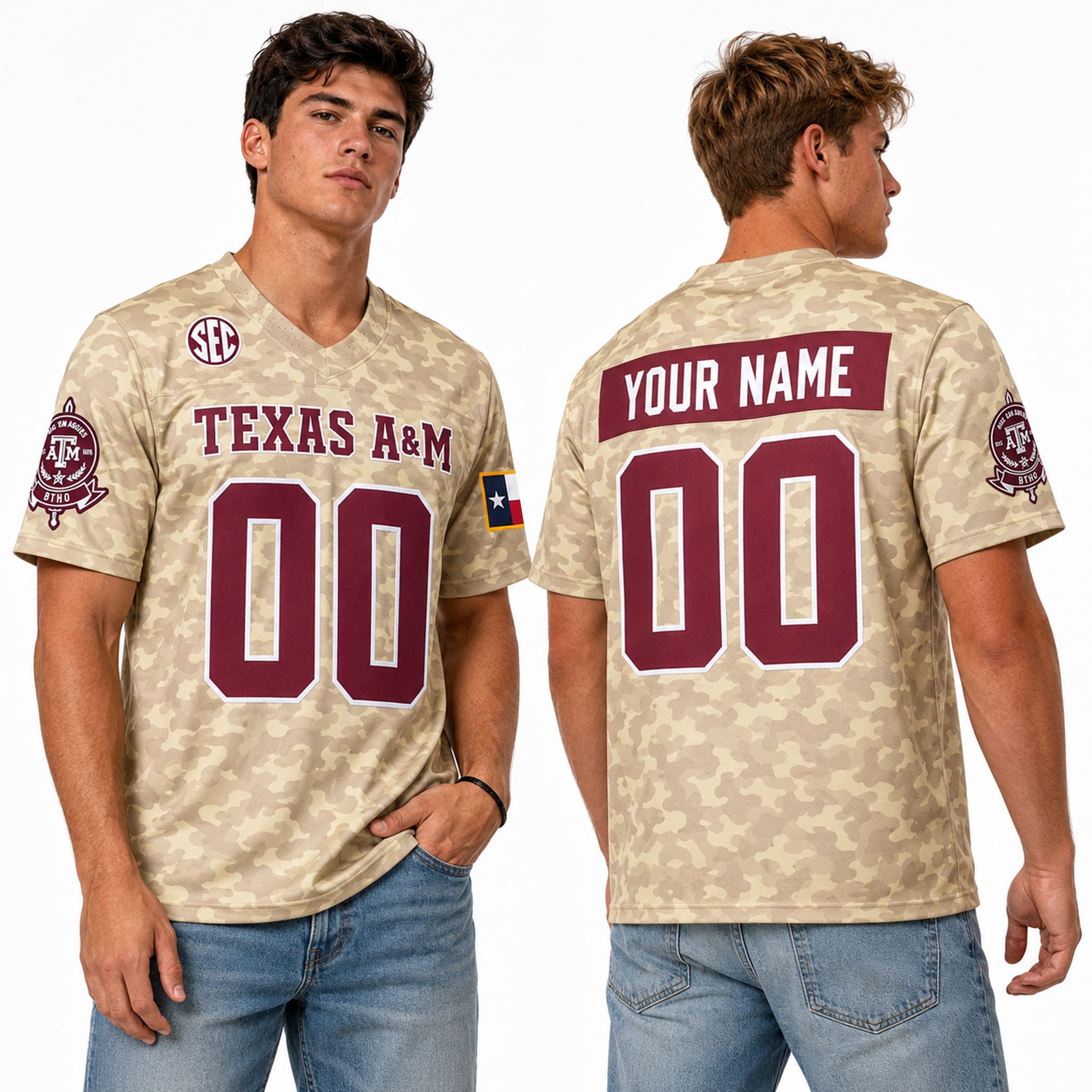 Texas A&M Football 2026 Camo Jersey 1 Texas AM Football 2026 Camo Jersey 1