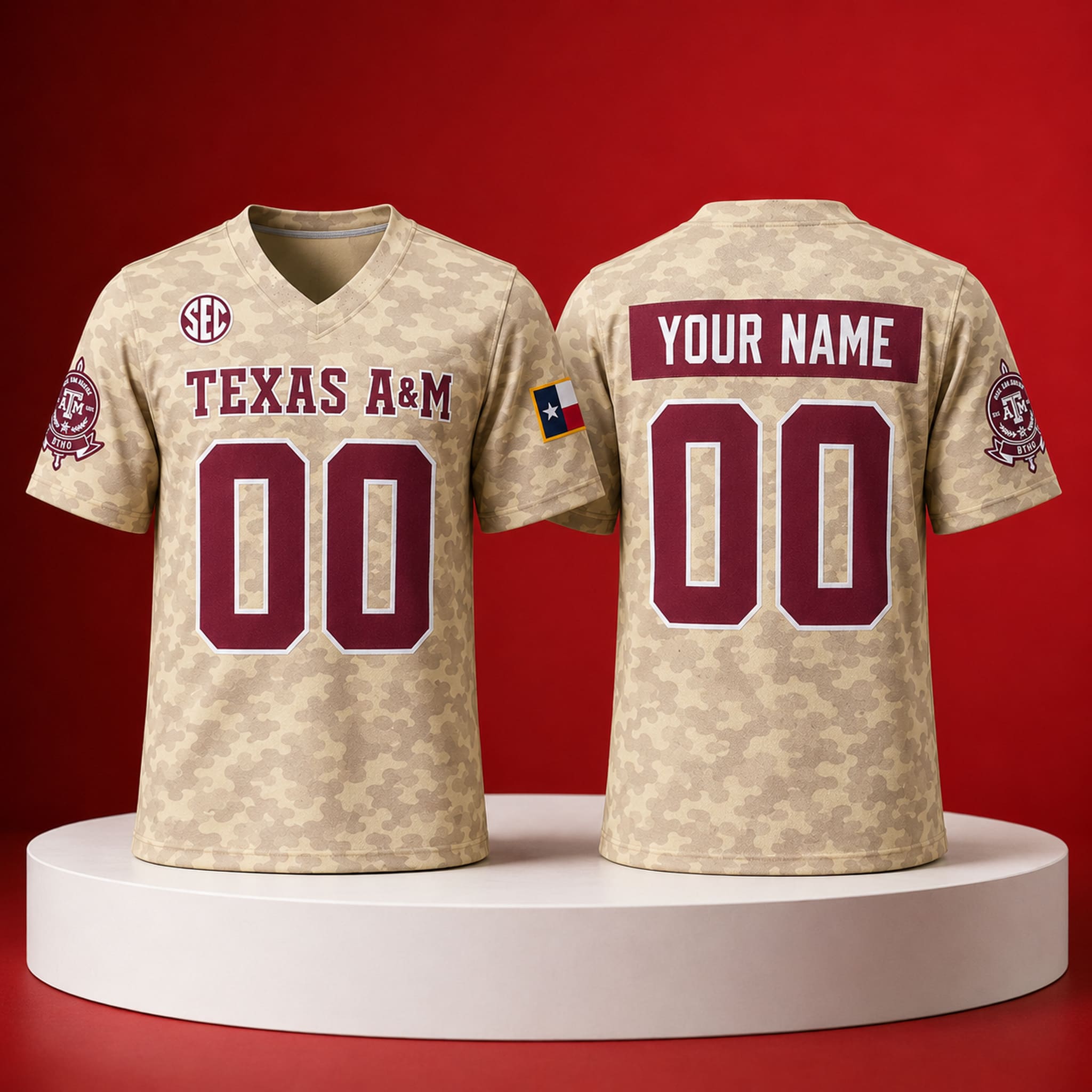 Texas AM Football 2026 Camo Jersey Texas AM Football 2026 Camo Jersey