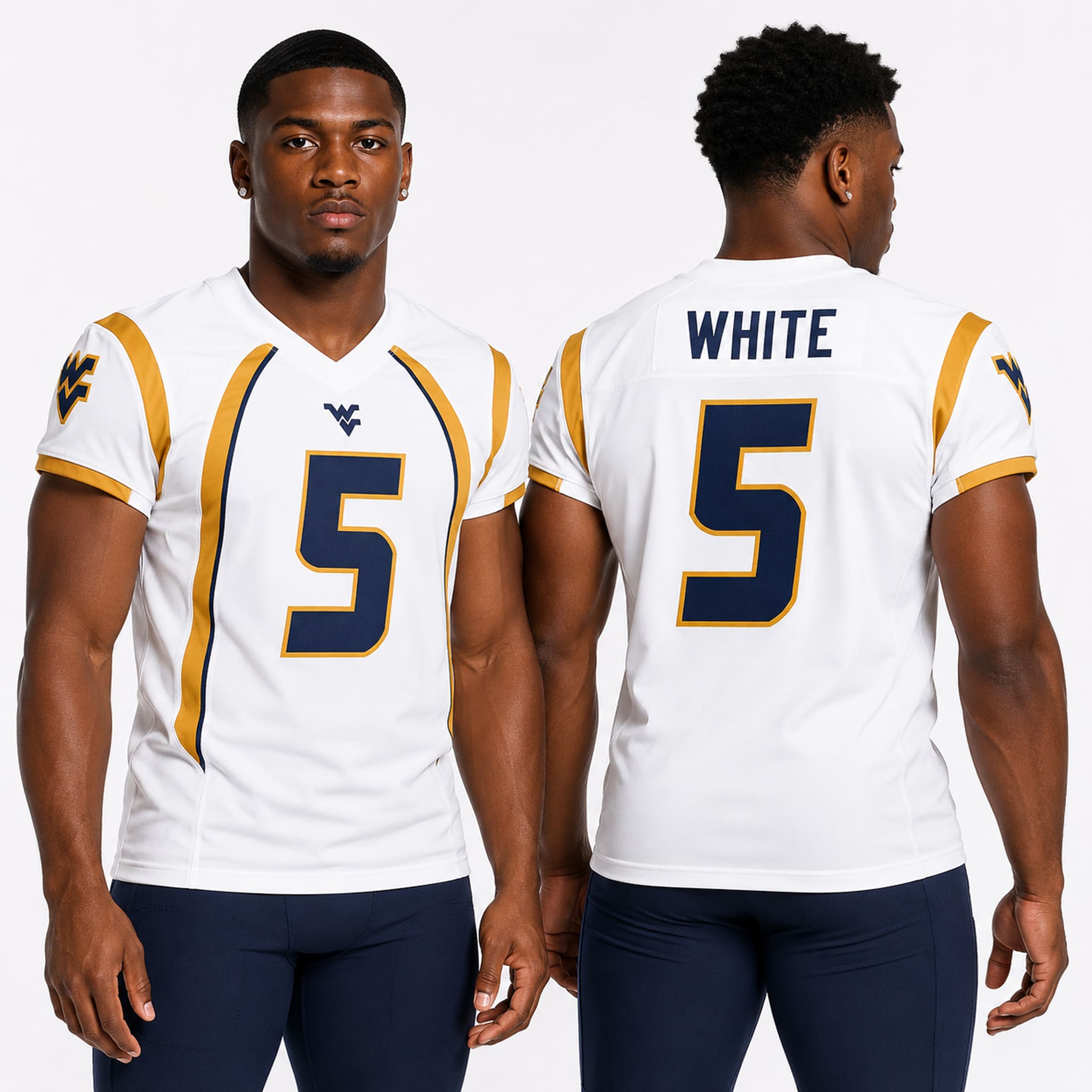 West Virginia Pat White 5 Throwback Jersey 2 West Virginia Pat White 5 Throwback Jersey 2