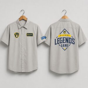 2026 Brewers American Family Field 25th Anniversary Button Shirt Giveaway