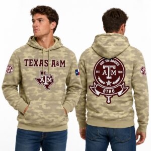 2026 Texas AM Salute To Service Camo Hoodie