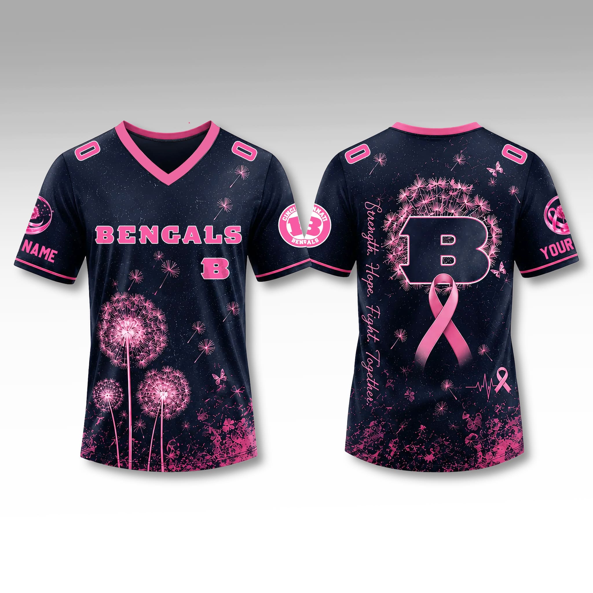 2026 Bengals Breast Cancer Month Unisex Jersey 2026 Bengals Breast Cancer Month Unisex Jersey