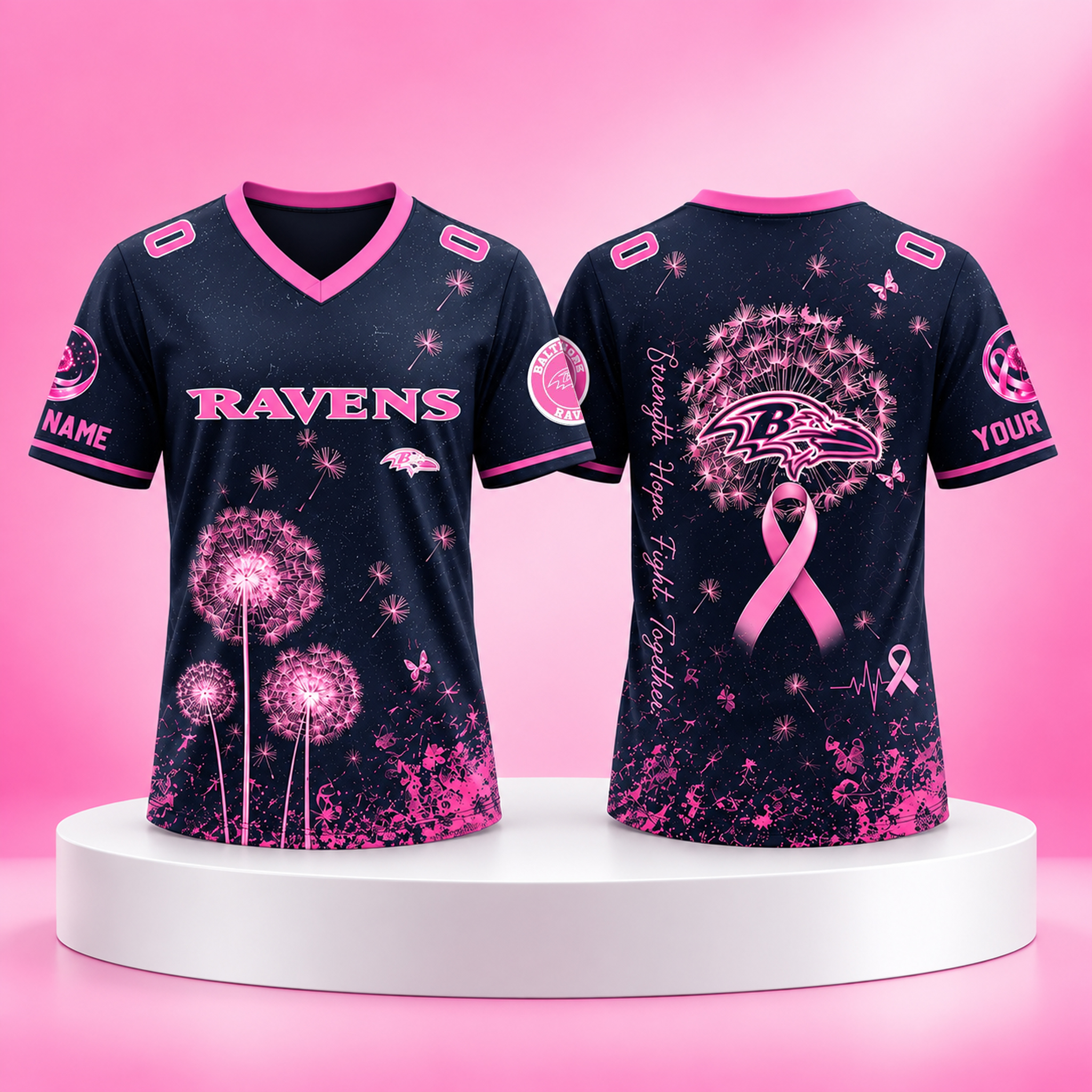 2026 Ravens Breast Cancer Month Unisex Jersey 2 2026 Ravens Breast Cancer Month Unisex Jersey 2
