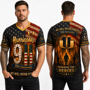 Miami Hurricanes 9 11 Never Forget Firefighter Jersey 4 Miami Hurricanes 9 11 Never Forget Firefighter Jersey 2