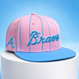 Braves Barbie Pink Pinstripe Hat 2026 2