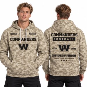 Commanders Veterans Day 2026 Desert Camo Hoodie