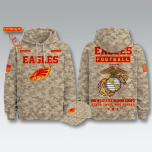 2026 Eagles USMC Appreciation Camo Hoodie 2