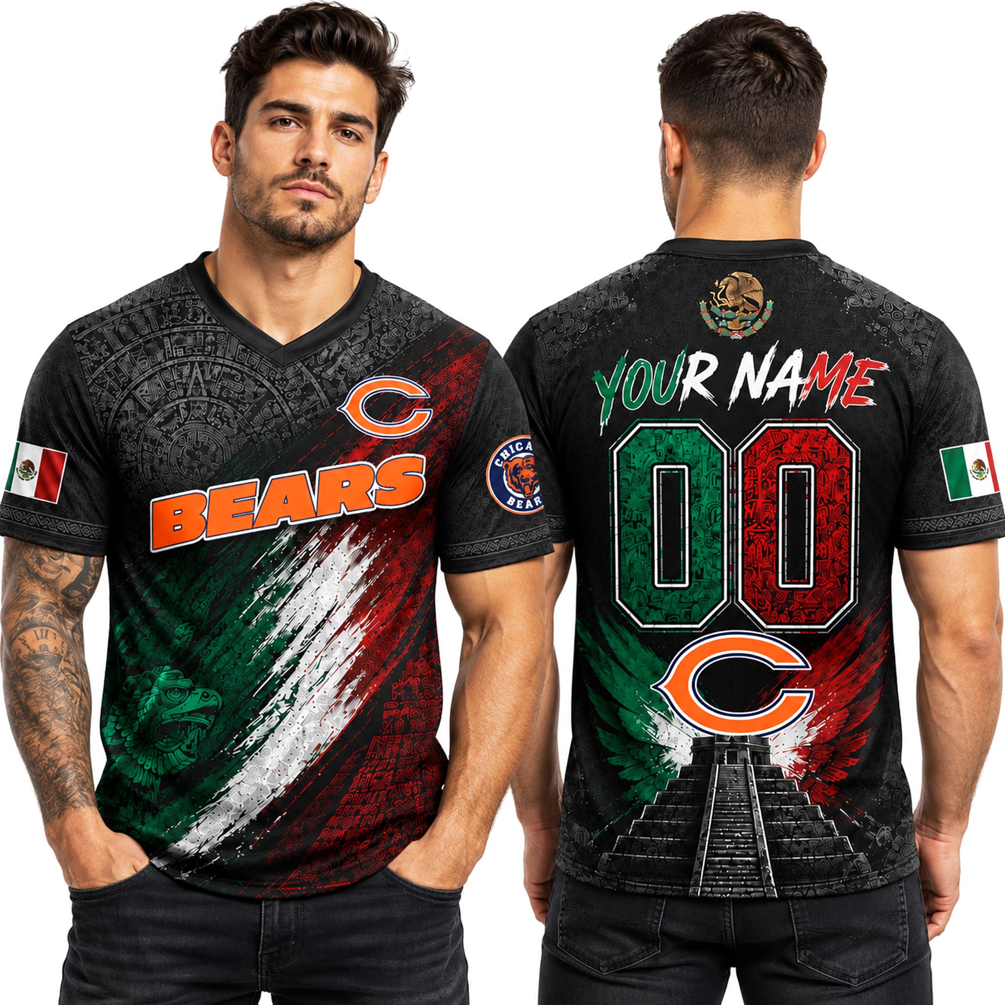 2026 Bears Mexican Heritage Custom Jersey 2 Bears Mexican Heritage Custom Jersey 2026 2
