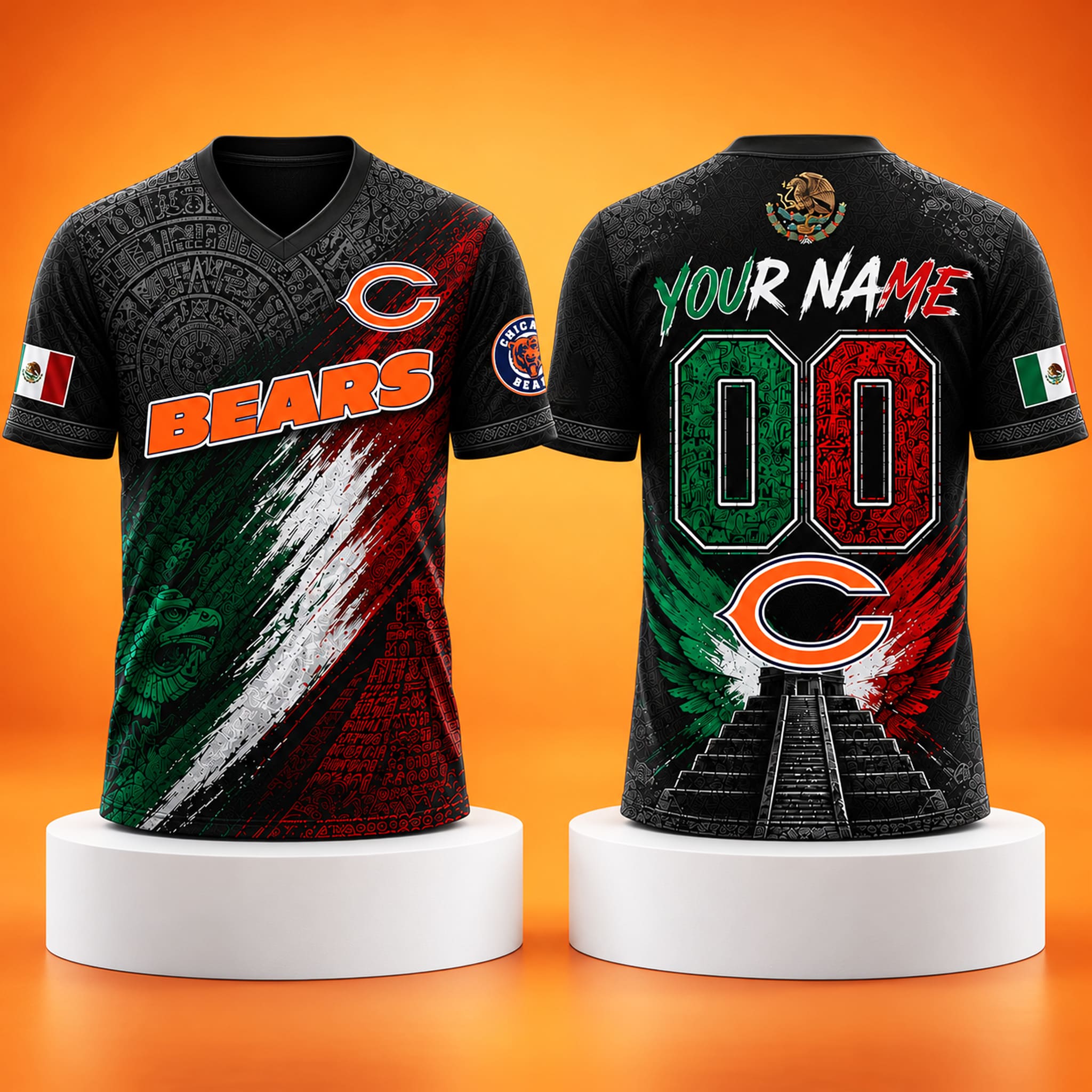 2026 Bears Mexican Heritage Custom Jersey 3 Bears Mexican Heritage Custom Jersey 2026