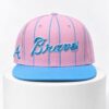 Braves Barbie Pink Pinstripe Hat 2026 1