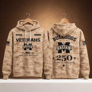 Mississippi State Bulldogs USA 250 Veterans Day Camo Hoodie 2