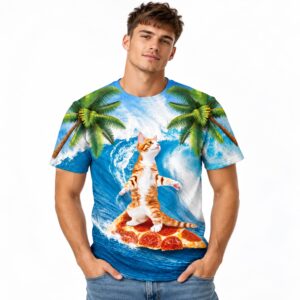 Joe Burrow Pizza Cat Surfing Shirt 1
