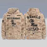 Ole Miss Rebels USA 250 Veterans Day Camo Hoodie