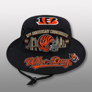 Bengals Who Dey EST 1966 Bucket Hat 4