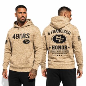 49ers USA 250 Veterans Day Camo Hoodie