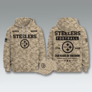 Steelers Veterans Day 2026 Desert Camo Hoodie 2
