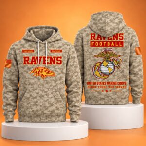 2026 Ravens USMC Appreciation Hoodie 3
