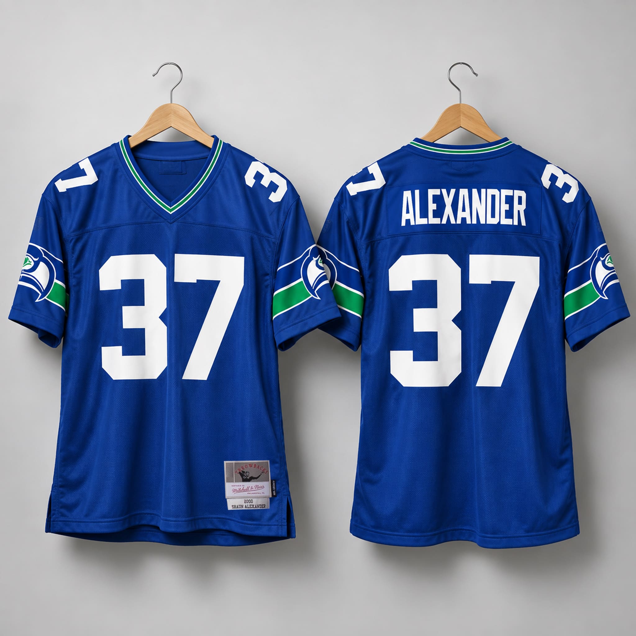 Seahawks Shaun Alexander 37 Throwback Jersey 2000 2 Seahawks Shaun Alexander 37 Throwback Jersey 2000