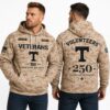 Tennessee Volunteers USA 250 Veterans Day Camo Hoodie 1