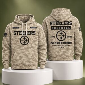 Steelers Veterans Day 2026 Desert Camo Hoodie 1