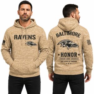 Ravens 250 Years of Freedom Veteran Camo Hoodie
